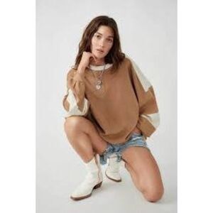 Free People Uptown Colorblock Pullover